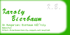 karoly bierbaum business card